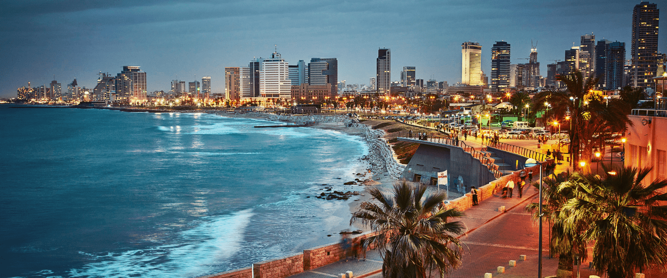 Tel Aviv Israel After Sunset View From Jaffa Tel Avivas (Izraelis)